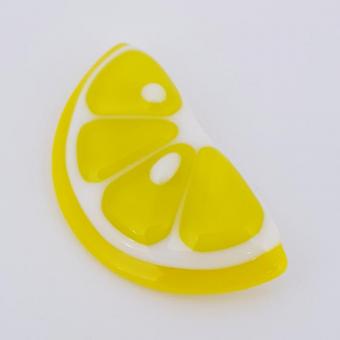 Бш0005-01: Брошь-лимон из муранского стекла